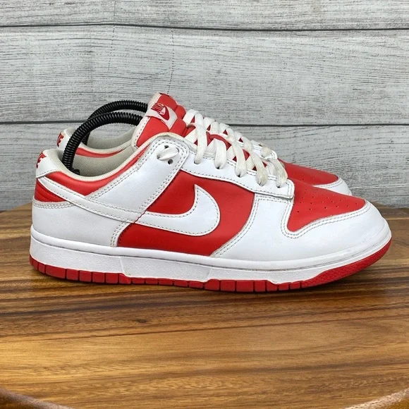 Nike Dunk Low Championship Red White Sneaker DD1391-600 Men’s Shoe Size 8
